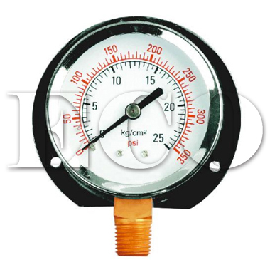 bottom connection pressure gauge